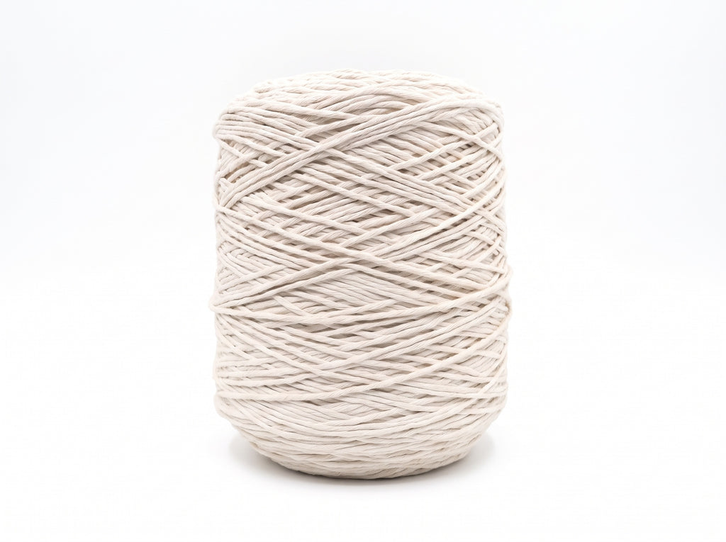 Fio Barbante XXL WelcomeYarn 4mm (4,25 kg / 850m) – Algodão Reciclado para Macramé | Cru Claro / Off-White