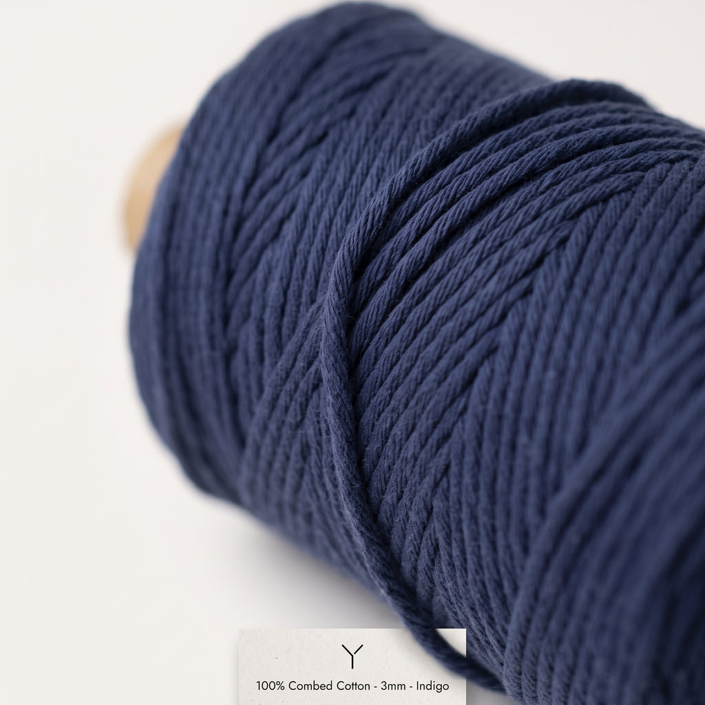 Fio de Algodão Rústico WelcomeYarn – Azul Escuro 900g | 3mm