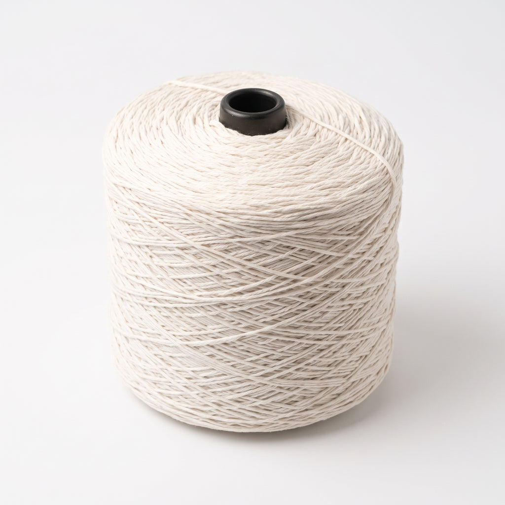 Bobine Industrial Barbante M WelcomeYarn 2.5kg – Algodão Reciclado 1.5mm (Natural Claro)