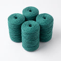 Pack 4x Fio de Algodão Regenerado 4PLY WelcomeYarn – Verde Escuro (1.2kg | 4x 120m)