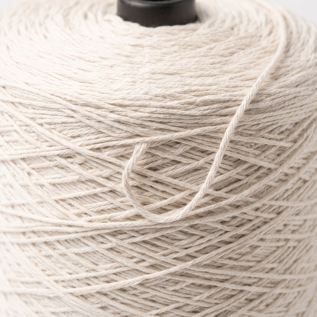 Bobine Industrial Barbante M WelcomeYarn 2.5kg – Algodão Reciclado 1.5mm (Natural Claro)