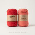 Set Fio Barbante XXL Macramé 4mm (300g / 120m) – Vermelho e Rosa Coral