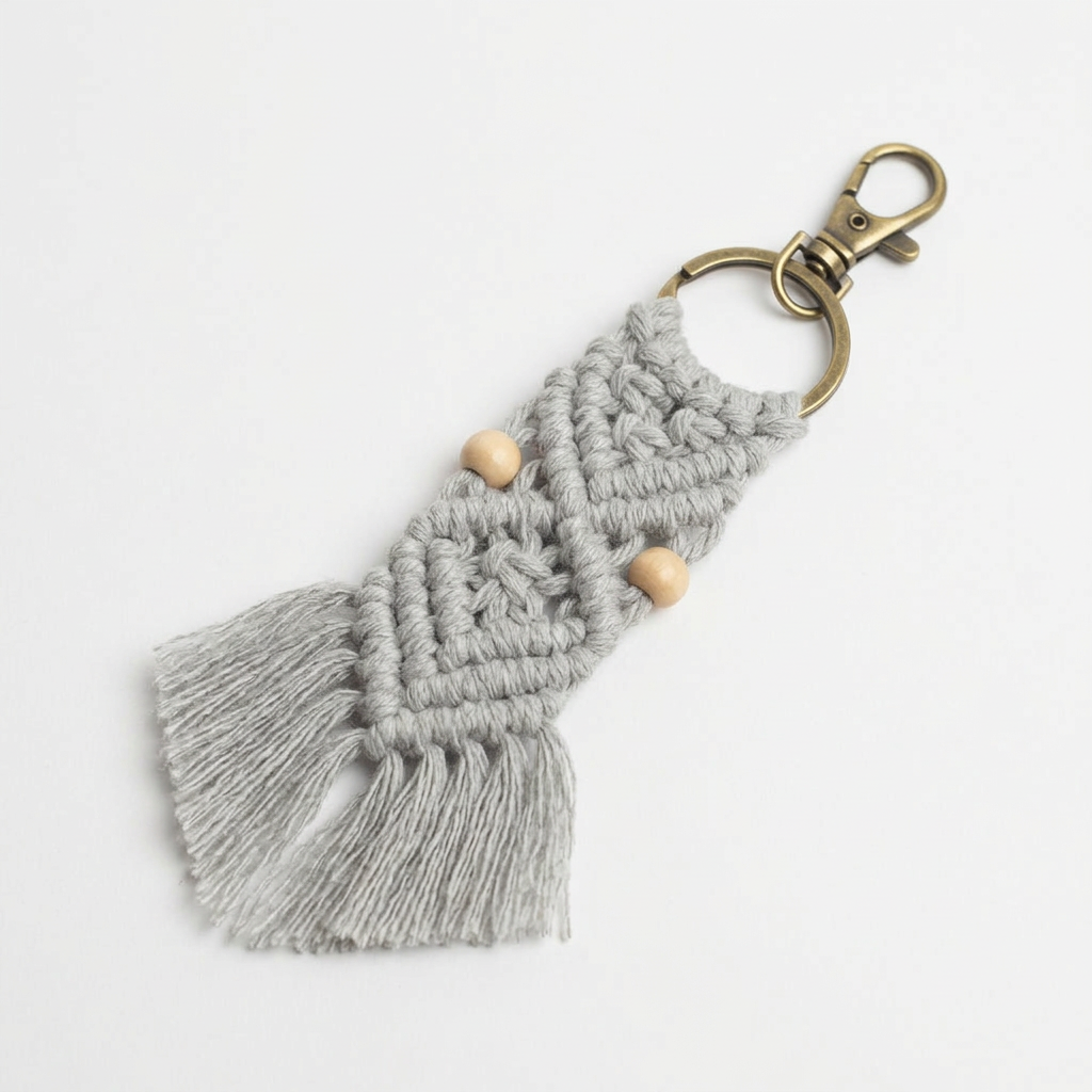 Fio Barbante XL WelcomeYarn Cinza Claro – Algodão Reciclado 500g / 200m para Macramé, Crochê e Tricô