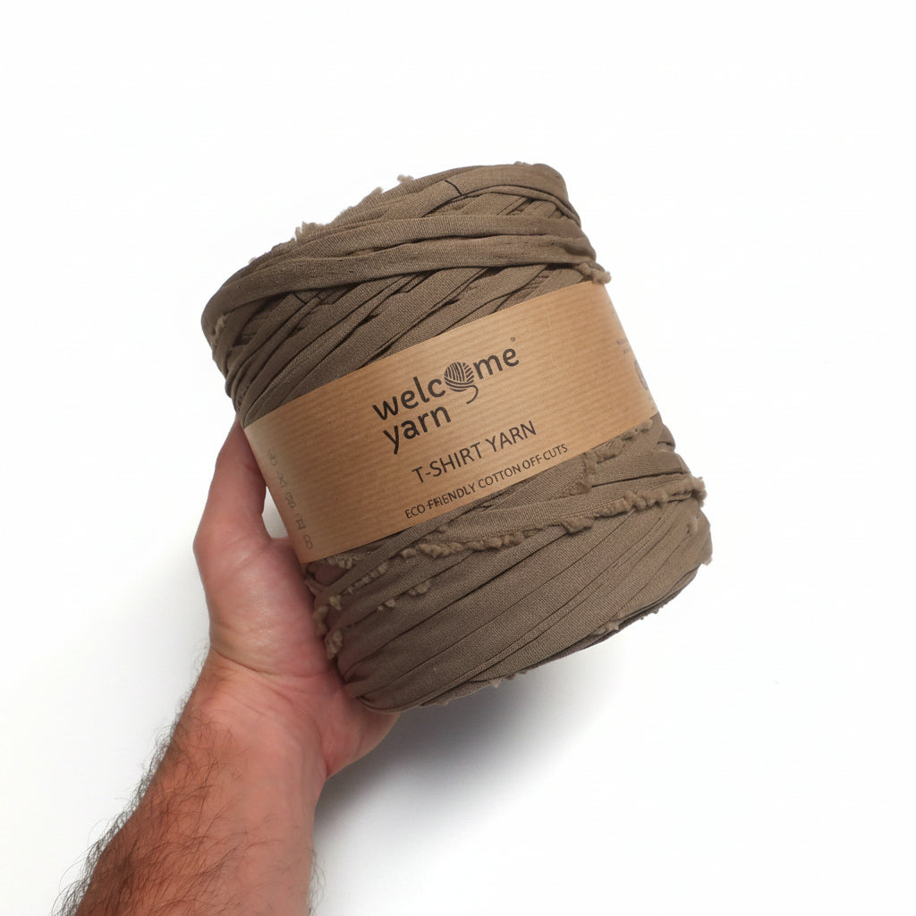 Rolo de Trapilho Fio de Malha Resídual - Verde Franjado - Muito leve com alguma elasticidade