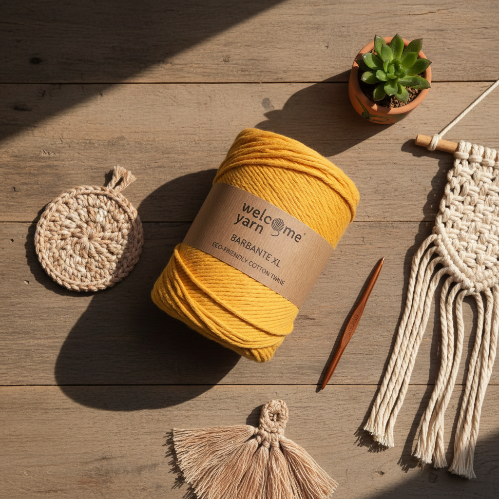 Fio Barbante XL 500g Amarelo Torrado