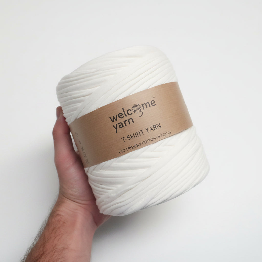 Rolo de Trapilho Fio de Malha Resídual - Natural Crú - Algodão Pouca Elasticidade