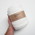 Rolo de Trapilho Fio de Malha Resídual - Branco Sujo - Algodão Pouca Elasticidade