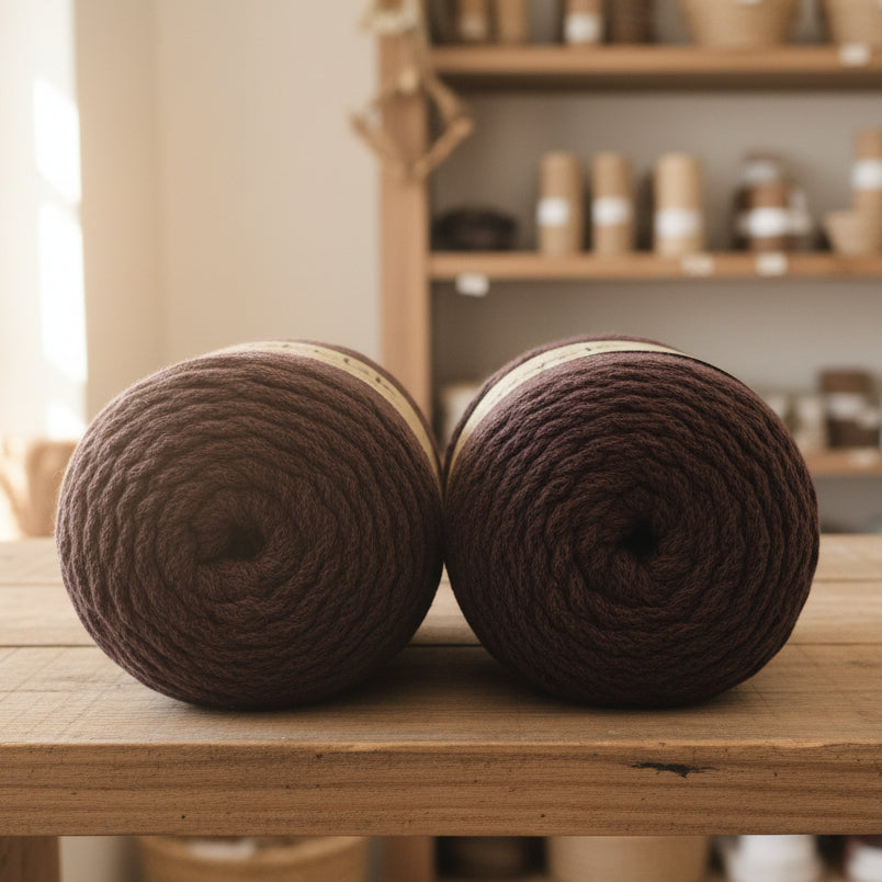 400g Cordão de Algodão 3mm Castanho Pack