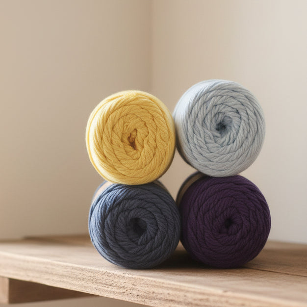Fio Barbante XL 300g - Pack 4x - Amarelo Roxo Azuis