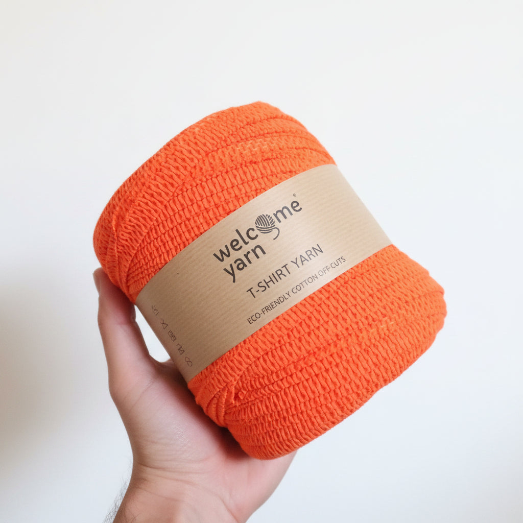Rolo de Trapilho Fio de Malha Resídual - Laranja - Tule Muito Elástico