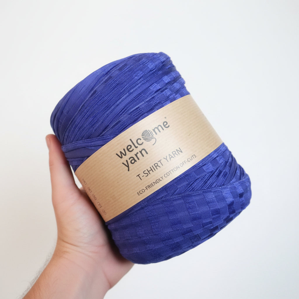 Rolo de Trapilho Fio de Malha Resídual - Roxo Azulado - Licra Muito Elástico