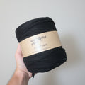 Rolo de Trapilho Fio de Malha Resídual - Preto - Algodão Pouco Elástico