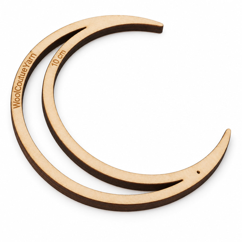 Molde Lua em MDF para Macramé – 10 × 10 cm