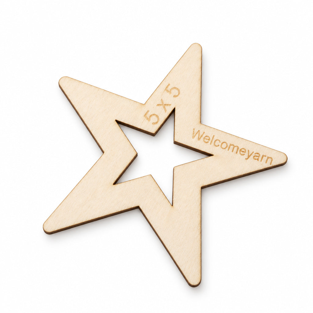 Molde Estrela em MDF para Macramé – 9 × 9 cm