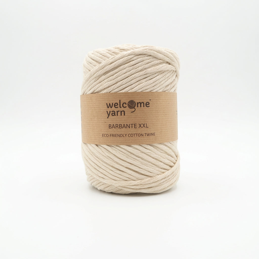 Fio Barbante XXL Crú Escuro Marfim WelcomeYarn – Algodão Reciclado 500 g / 100 m