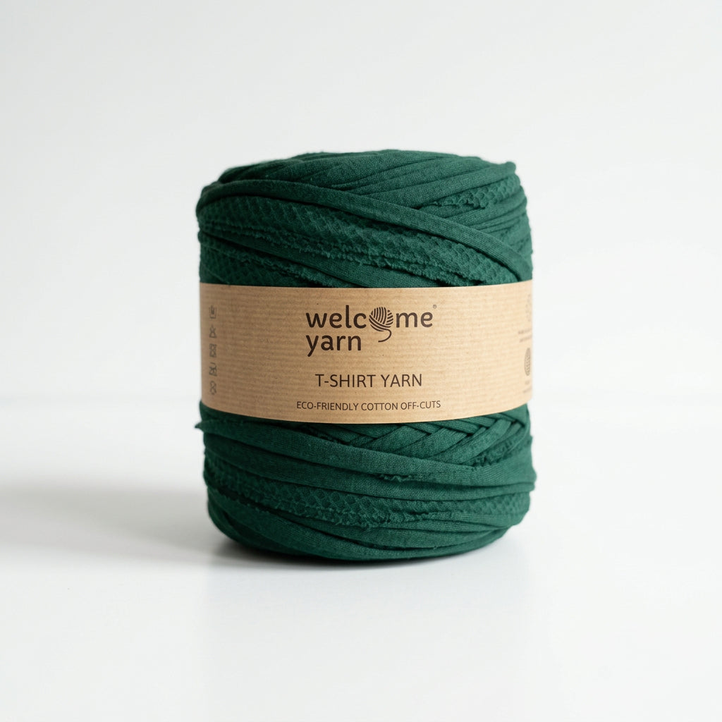 Rolo de Trapilho Residual Verde WelcomeYarn (120m) – Fio T-Shirt Reciclado Made in Portugal