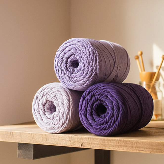 Fio Barbante XL 300g - Pack 3x - Tons de Roxo e Violeta