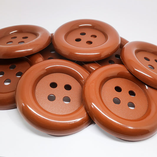 Clown Button 9cm - Brown