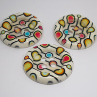Lot de 3 boutons en acrylique 55 mm