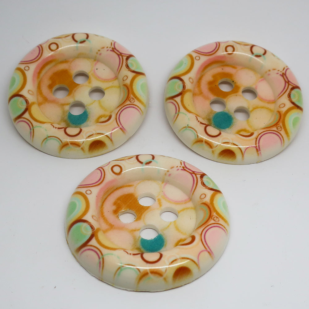 Lot de 3 boutons en acrylique 55 mm