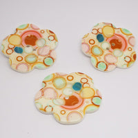 Lot de 3 boutons en acrylique 55 mm