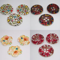 Lot de 3 boutons en acrylique 55 mm