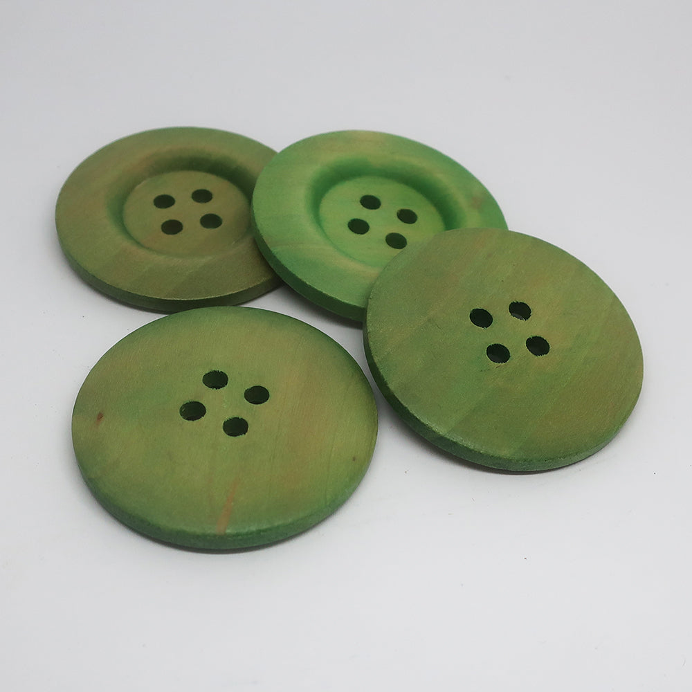 Solid Wood Button 40mm Pack4x