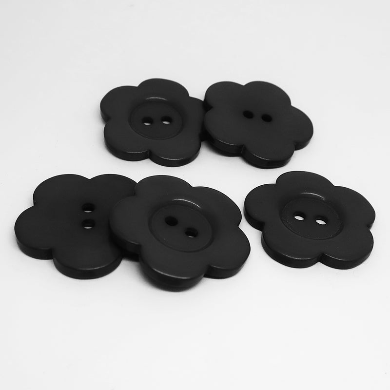 Acrylic Flower Button 35mm Pack5x