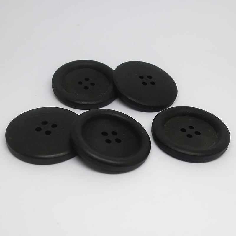 Solid Wood Button 35mm Pack5x