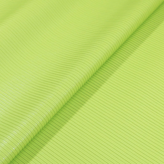 Light Green Stripes Faux Leather