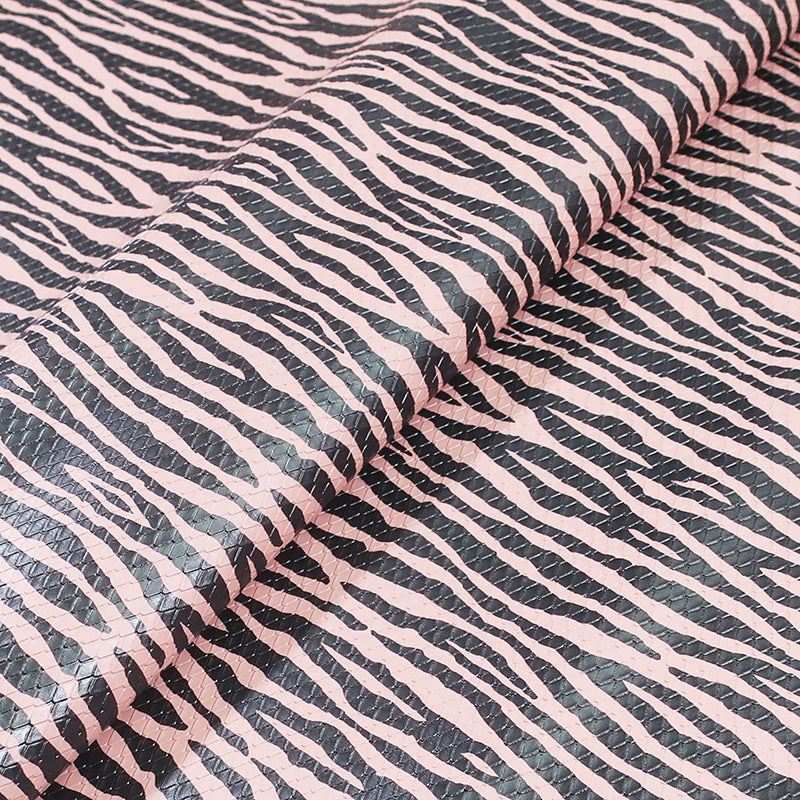 Pink Zebra Faux Leather