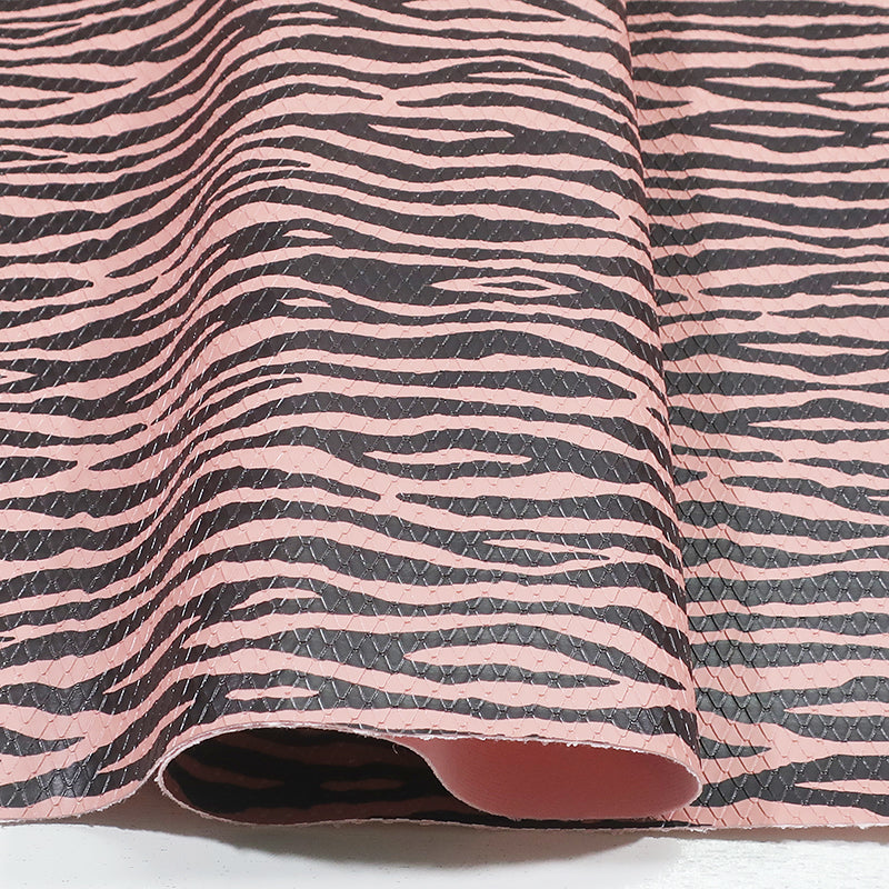 Pink Zebra Faux Leather