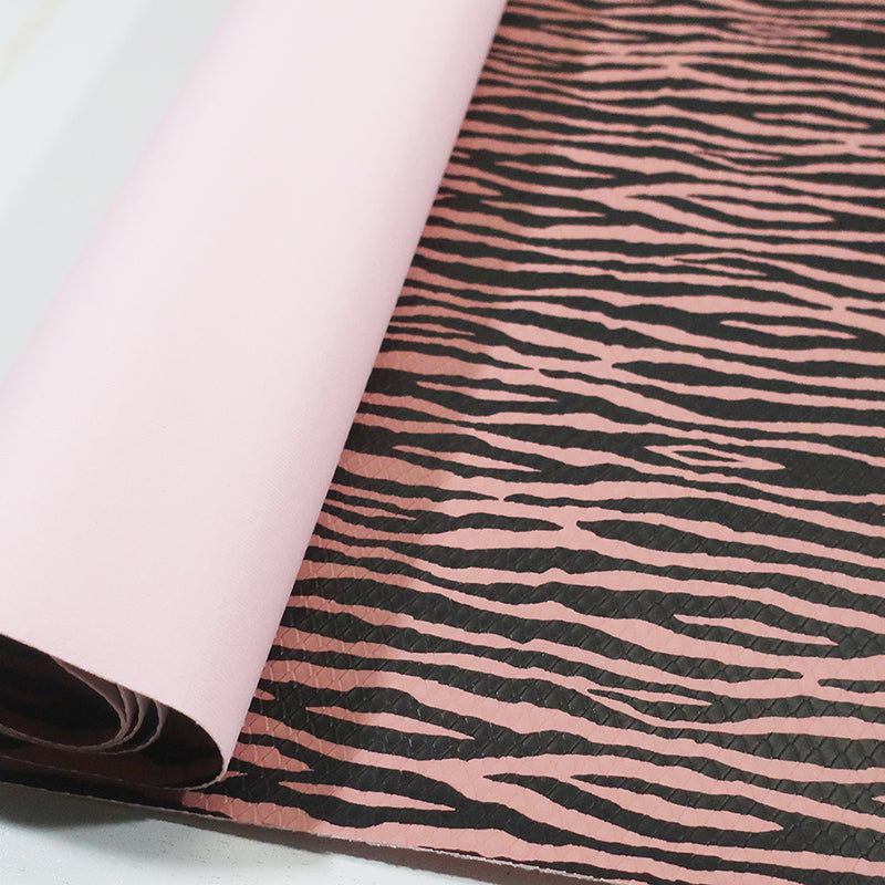 Pink Zebra Faux Leather