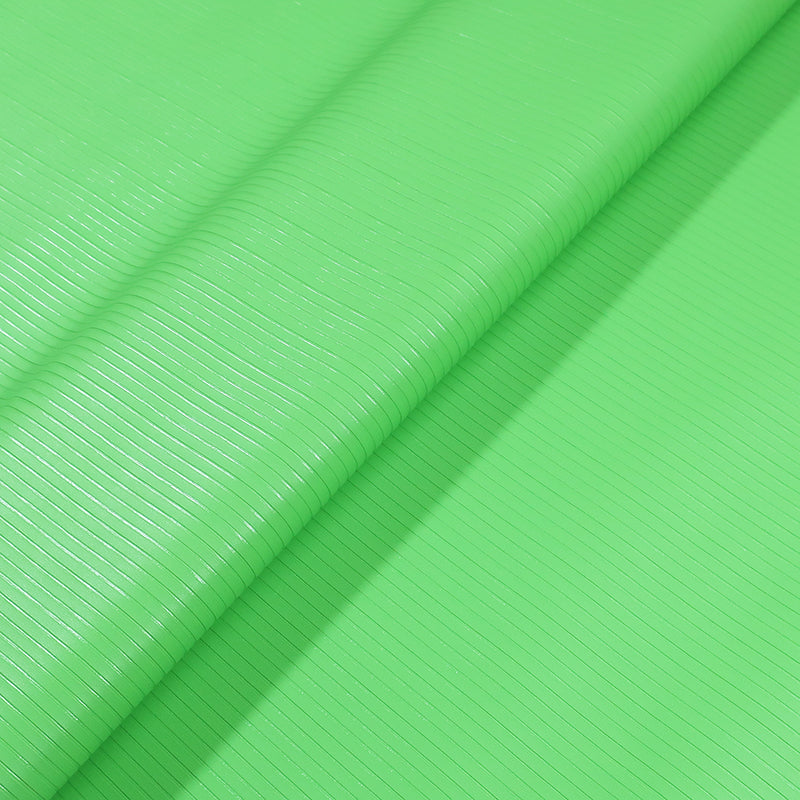 Green Stripes Faux Leather