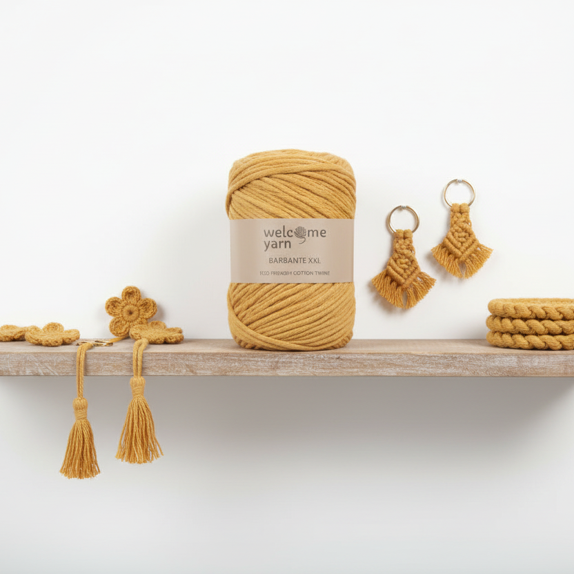 Fio Barbante XXL 300g Amarelo Pastel
