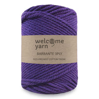 Corde en Coton 3 Brins Indigo Pourpre