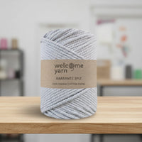 Corde en Coton 3 Brins Gris Clair
