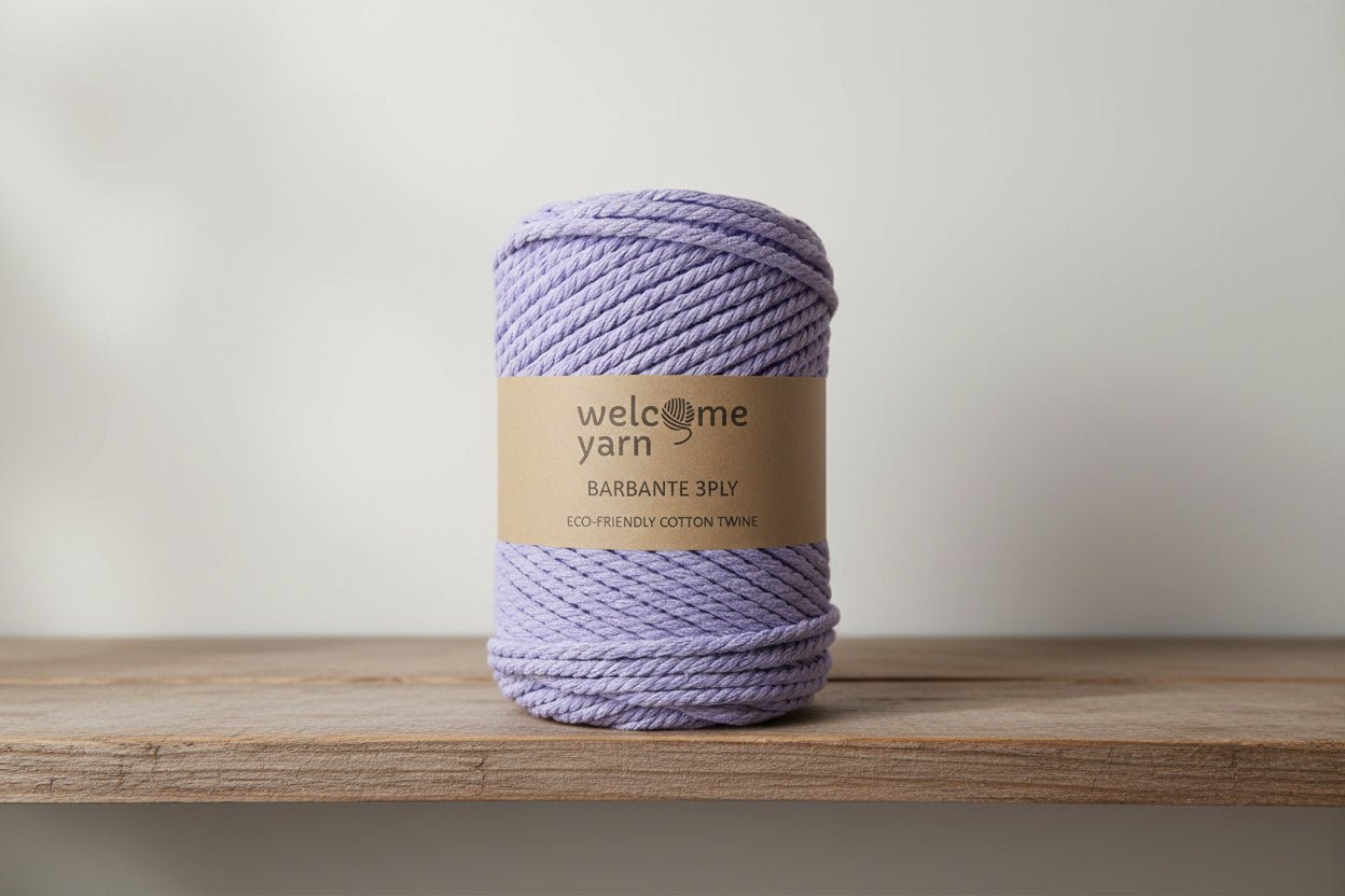 Corde en Coton 3 Brins Lilas