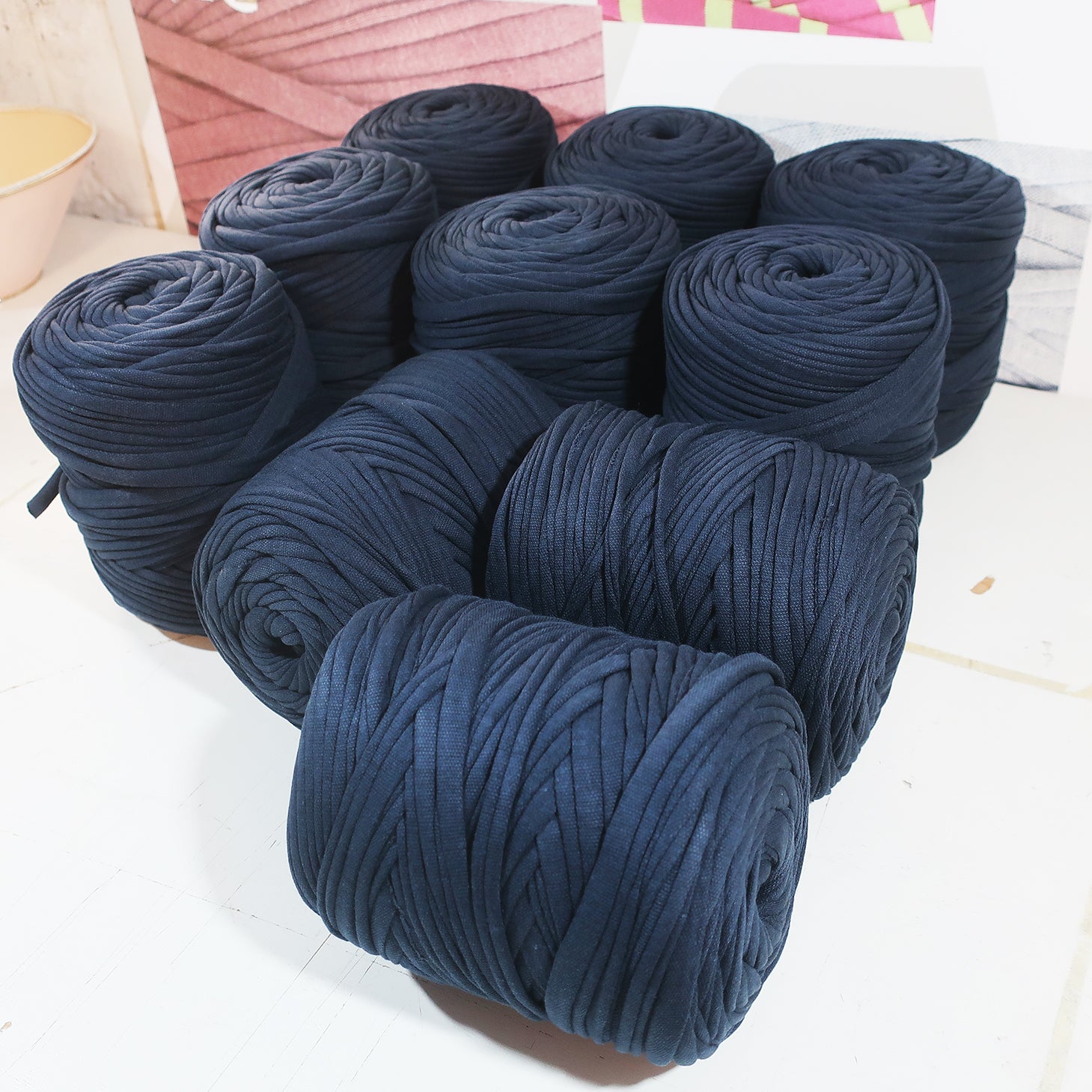 T-shirt Yarn Pack 10x - Dark Blue