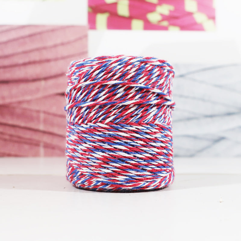 Barbante M Rouge Blanc Bleu