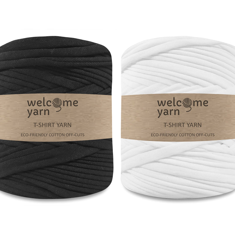 T-shirt Yarn Pack2x Black and White