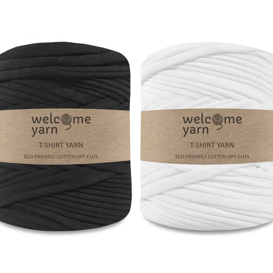 T-shirt Yarn Pack2x Black and White