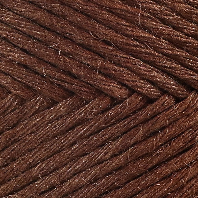 Macramé rustique en coton marron