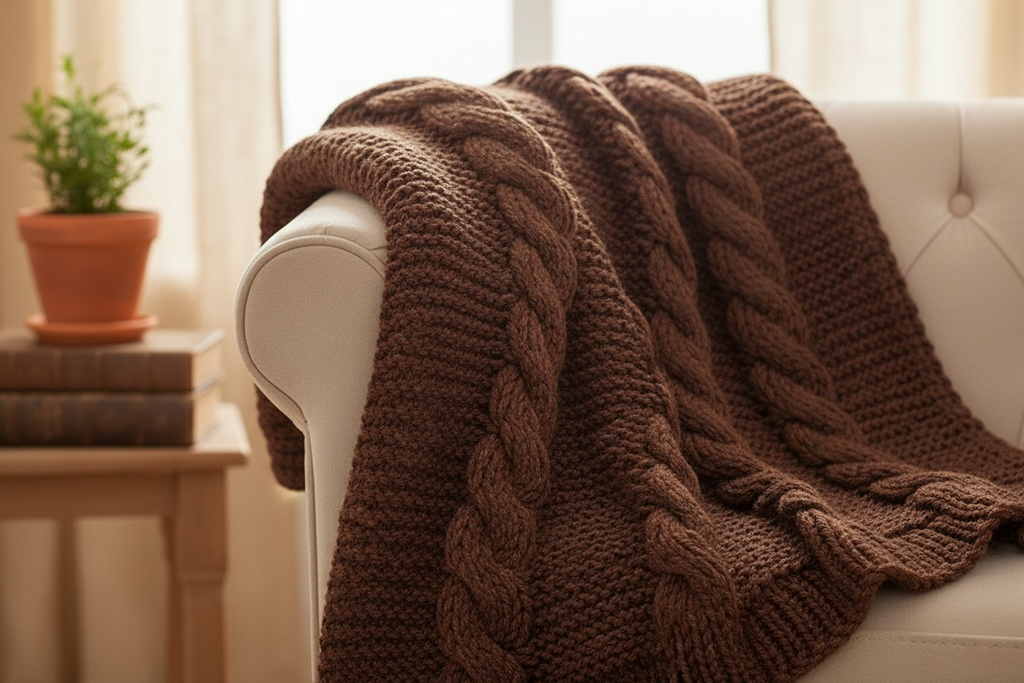 Rustic Macramé Cotton Brown