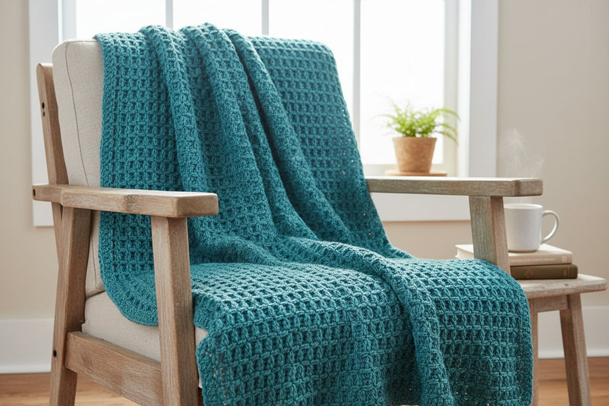 Rustic Macramé Cotton Turquoise Blue