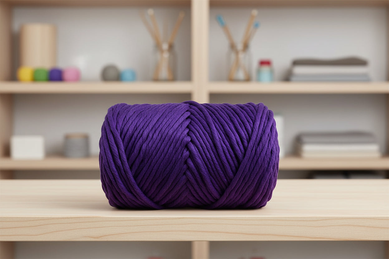 Rustic Macramé Cotton Purple