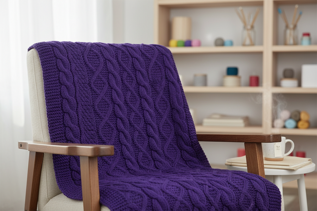 Rustic Macramé Cotton Purple