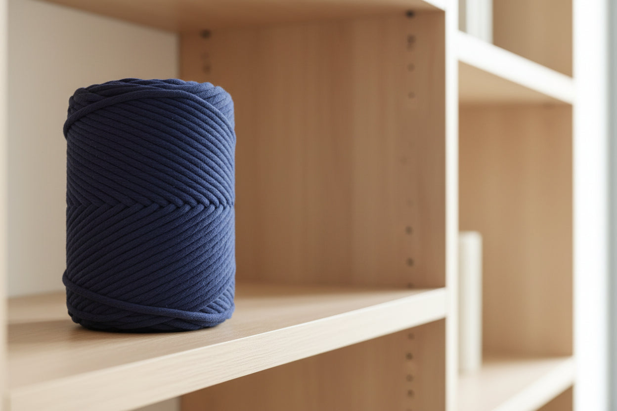 Rustic Cotton Deep Blue 100m