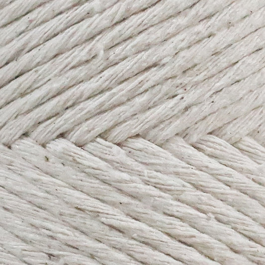 Barbante Yarn XXL Single Twist 4mm - 500g 100m Mottled Natural Ecru Cotton Bobbin