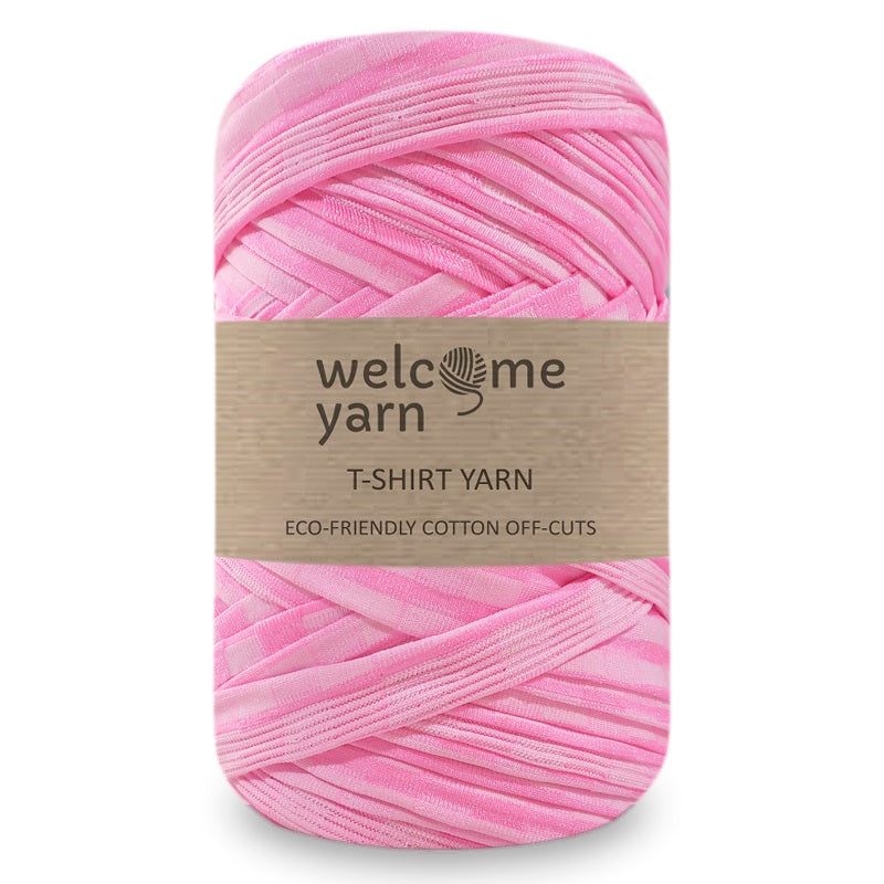 T-shirt Yarn Pink and White